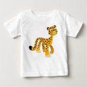 Cute Stroll Cartoon Cheetah Baby T-Shirt (Voorkant)