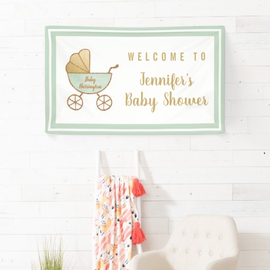 Cute Stroller Baby shower Welcome Spandoek (Insitu)