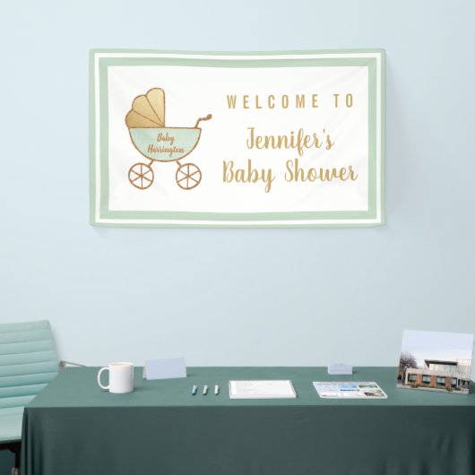 Cute Stroller Baby shower Welcome Spandoek (Beurs)