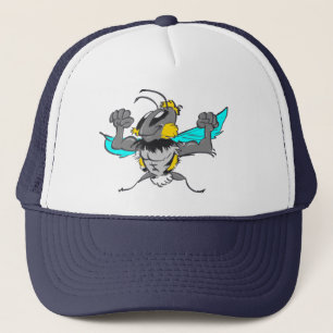 Cute Strong Bumble Bee Cartoon Trucker Hat Pet