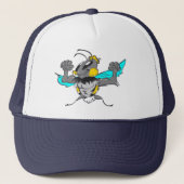 Cute Strong Bumble Bee Cartoon Trucker Hat Trucker Pet (Voorkant)