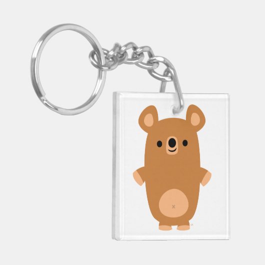 Cute Strong Cartoon Beer AcrylSleutelhanger Sleutelhanger (Voorkant Links)