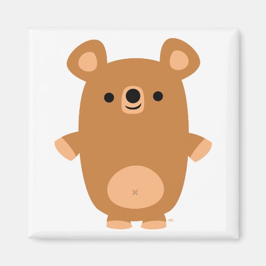 Cute Strong Cartoon Beer magnet (Voorkant)