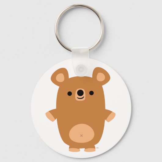 Cute Strong Cartoon Beer sleutelhanger (Voorkant)