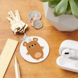 Cute Strong Cartoon Beer sleutelhanger