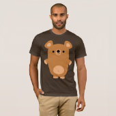 Cute Strong Cartoon Beer T-shirt (Voorkant volledig)