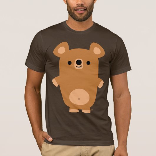 Cute Strong Cartoon Beer T-shirt (Voorkant)