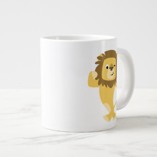 Cute Strong Cartoon Lion Jumbo Mok