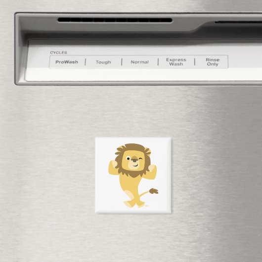 Cute Strong Cartoon Lion Magnet (Insitu (Vaatwasser))