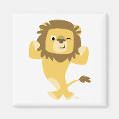 Cute Strong Cartoon Lion Magnet (Voorkant)