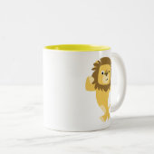 Cute Strong Cartoon Lion Mok (Voorkant rechts)