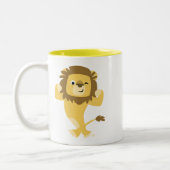 Cute Strong Cartoon Lion Mok (Links)