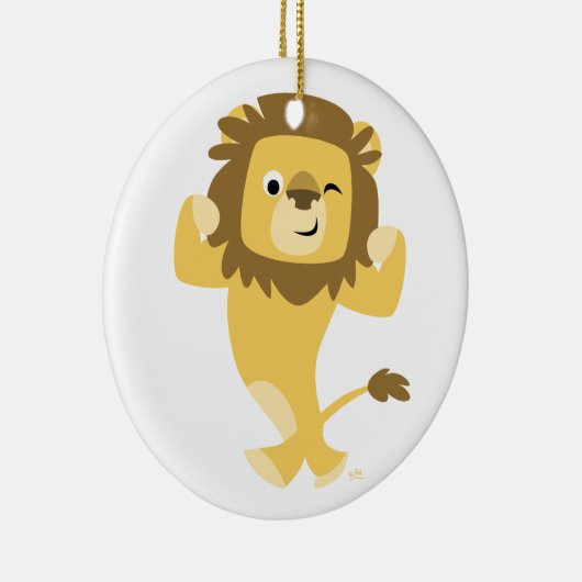 Cute Strong Cartoon Lion Ornament (Rechts)
