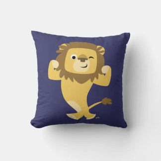 Cute Strong Cartoon Lion Sierkussen