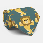 Cute Strong Cartoon Lion Stropdas (Opgerold)