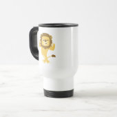 Cute Strong Cartoon Lion Travel Mug Reisbeker (Voorkant links)