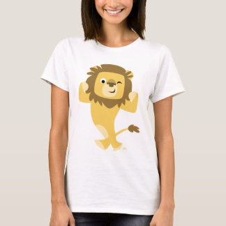 Cute Strong Cartoon Lion Women T shirt