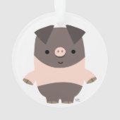 Cute Strong Cartoon Pig AcrylOrnament Ornament (achterkant)