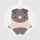 Cute Strong Cartoon Pig AcrylOrnament Ornament (voorkant)