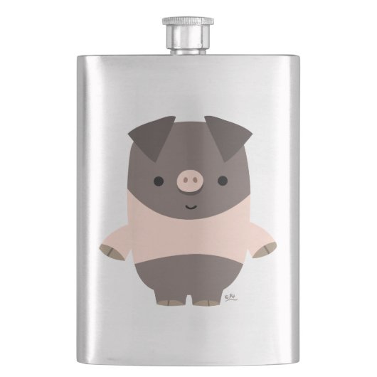 Cute Strong Cartoon Pig Classic Flask Flacon (Voorkant)