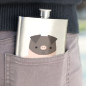 Cute Strong Cartoon Pig Classic Flask Flacon (Voorbeeld)