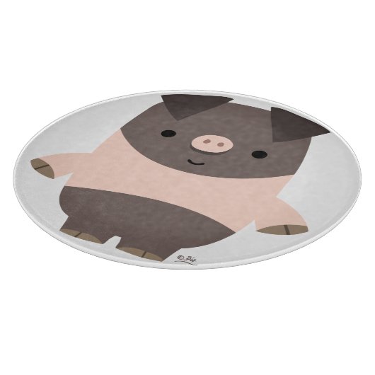 Cute Strong Cartoon Pig Cutting Board Snijplank (Hoek)