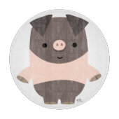 Cute Strong Cartoon Pig Cutting Board Snijplank (Voorkant)