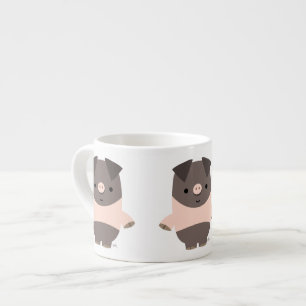 Cute Strong Cartoon Pig Espresso Mok