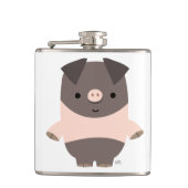 Cute Strong Cartoon Pig Hip Flask Heupfles (Voorkant)