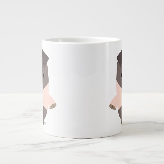 Cute Strong Cartoon Pig Jumbo Mok (Voorkant)