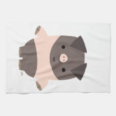 Cute Strong Cartoon Pig Kitchen Towel Theedoek (Horizontaal)