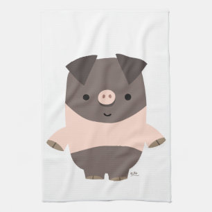 Cute Strong Cartoon Pig Kitchen Towel Theedoek