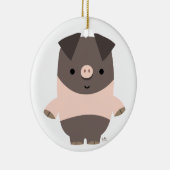 Cute Strong Cartoon Pig Ornament (Rechts)