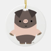 Cute Strong Cartoon Pig Ornament (Voorkant)