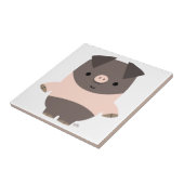 Cute Strong Cartoon Pig Tegel Tegeltje (Zijkant)
