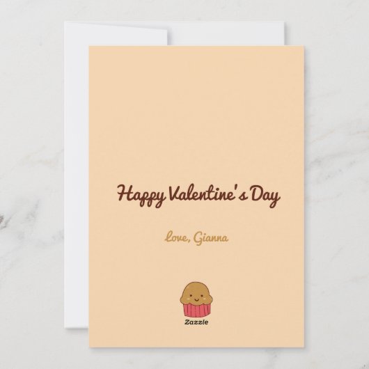 Cute Stud Muffin Valentijn Feestdagenkaart (Achterkant)