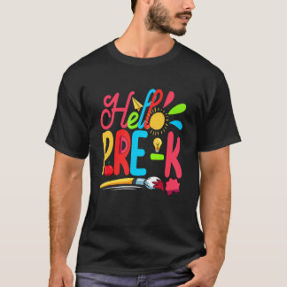 Cute Student Teacher Hallo voor de eerste dag van T-shirt