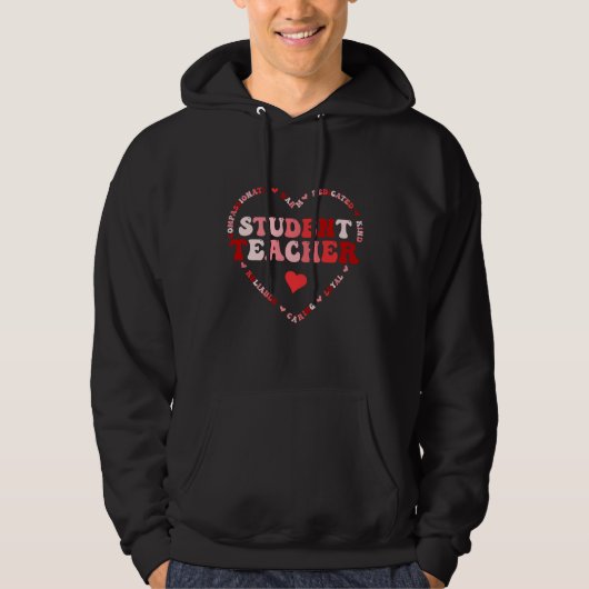 Cute Student Teacher Valentines Day Heart Hoodie (Voorkant)