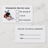 Cute Student's huiswerk Kaarten Contactkaartje (Voorkant / Achterkant)