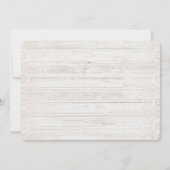 Cute Stuffed Beer Rustic Wood Backdrop Baby shower Kaart (Achterkant)