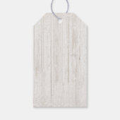 Cute Stuffed Beer Rustic Wooden Backdrop Birthday Cadeaulabel (Achterkant)