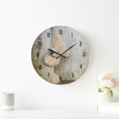 Cute Stuffed Beer Rustic Wooden Backdrop Grote Klok (Huis)