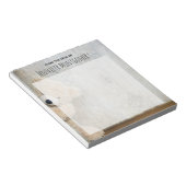 Cute Stuffed Beer Rustic Wooden Backdrop Notitieblok (Schuin)