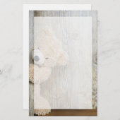 Cute stuffed Beer Rustic Wooden Wall (Voorkant / Achterkant)