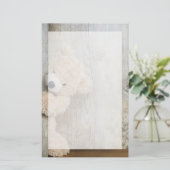 Cute stuffed Beer Rustic Wooden Wall (Staand voorkant)