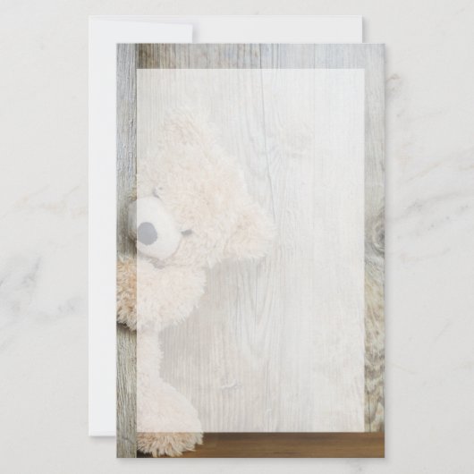 Cute stuffed Beer Rustic Wooden Wall (Voorkant)