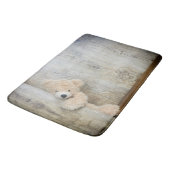 Cute stuffed Beer Rustic Wooden Wall Badmat (Gekanteld)