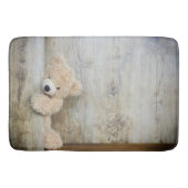 Cute stuffed Beer Rustic Wooden Wall Badmat (Voorkant)