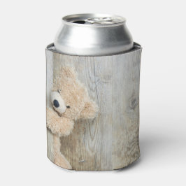 Cute stuffed Beer Rustic Wooden Wall Blikjeskoeler