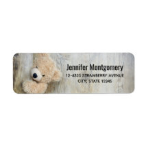 Cute stuffed Beer Rustic Wooden Wall